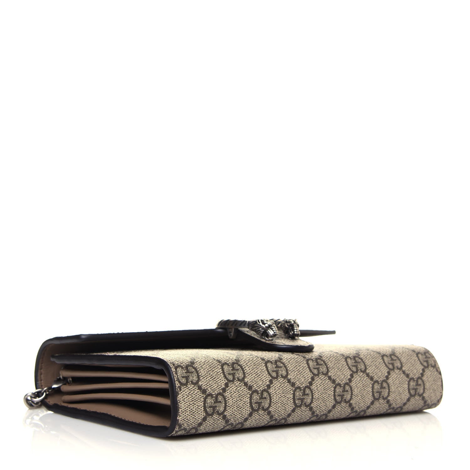 Gucci GG Supreme Monogram Mini Dionysus Chain Wallet Beige Taupe 4 of 17