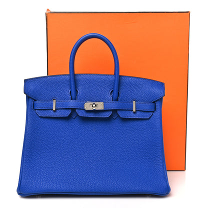 Hermes Togo Verso Birkin 25 Bleu Royal Capucine 11 of 11