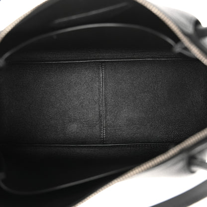 Prada Vitello Daino Soft Medium Zippered Top Handle Bag Black 5 of 13
