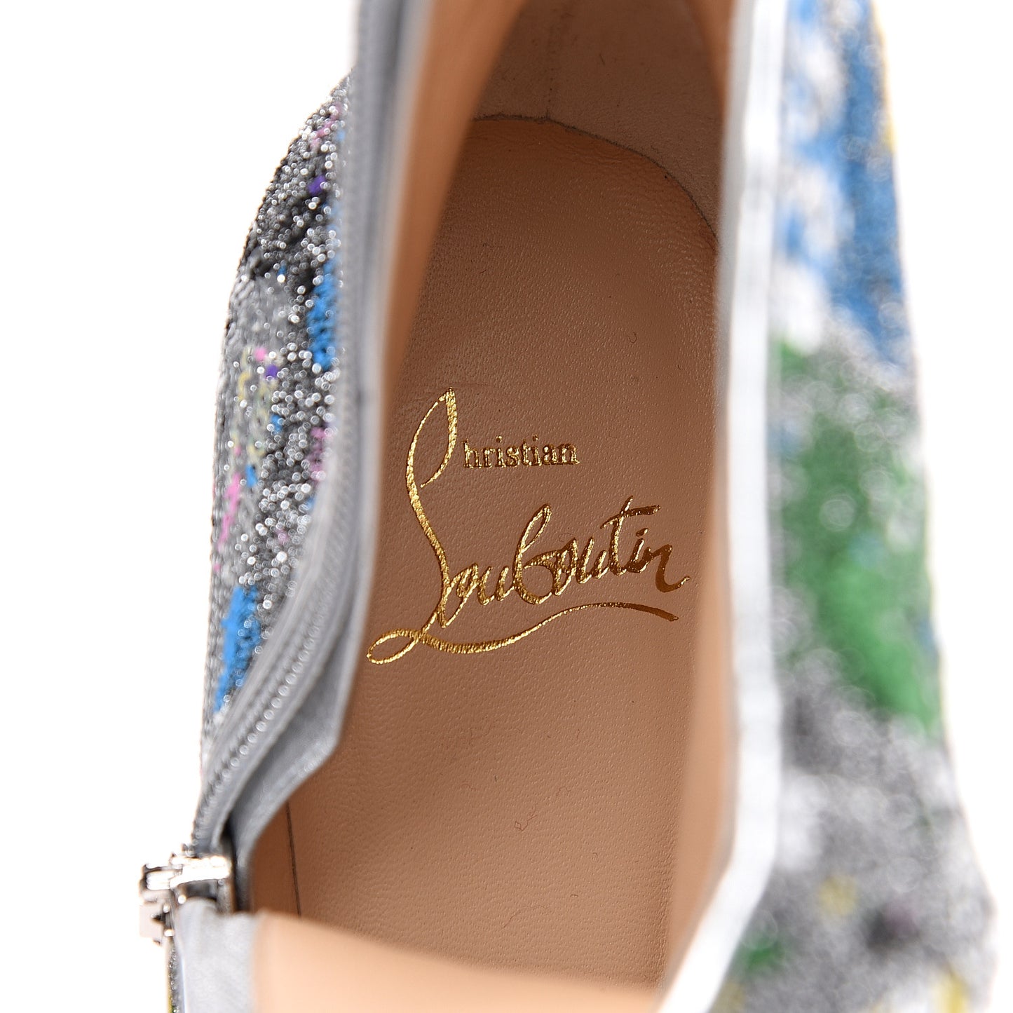 Paillette Splash So Kate Booty 85 Ankle Boots 37.5 Silver Multicolor