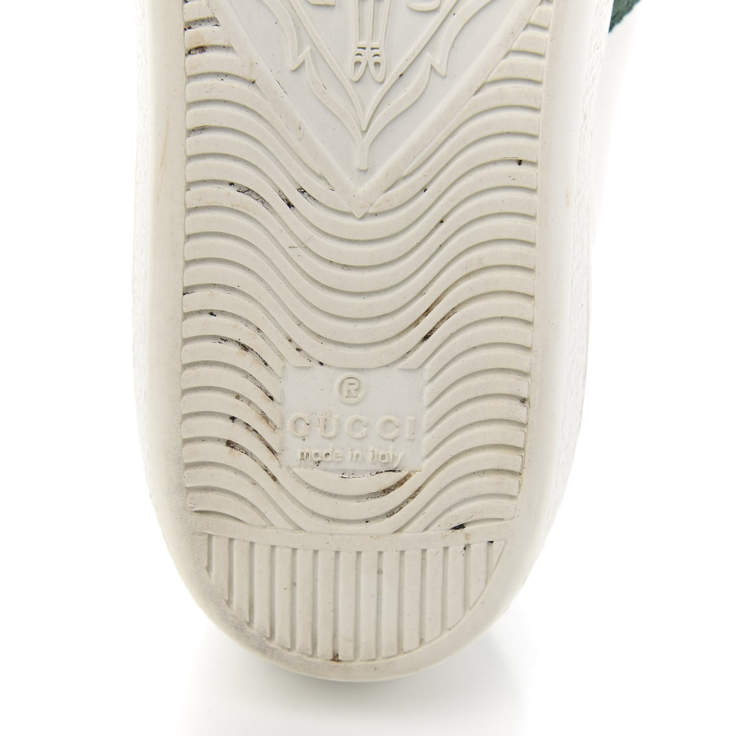 Calfskin Ayers Bee Embroidered Womens Ace Sneakers 38 White Green