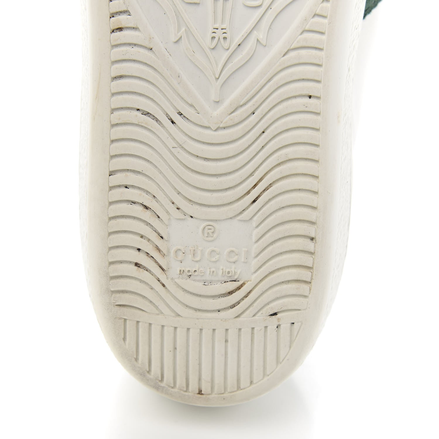 Gucci Calfskin Ayers Bee Embroidered Womens Ace Sneakers 38 White Green 8 of 10