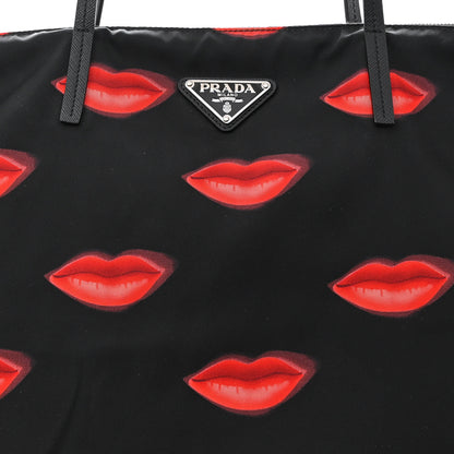 Prada Tessuto Nylon Lips Tote Black 8 of 10