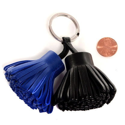 Hermes Lambskin Carmen Uno-Dos Key Holder Bleu Electrique Black 2 of 6