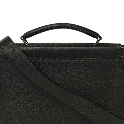 Fendi Cuoio Romano Selleria Monster Eyes Mini Peekaboo Iconic Fit Satchel Black 8 of 10