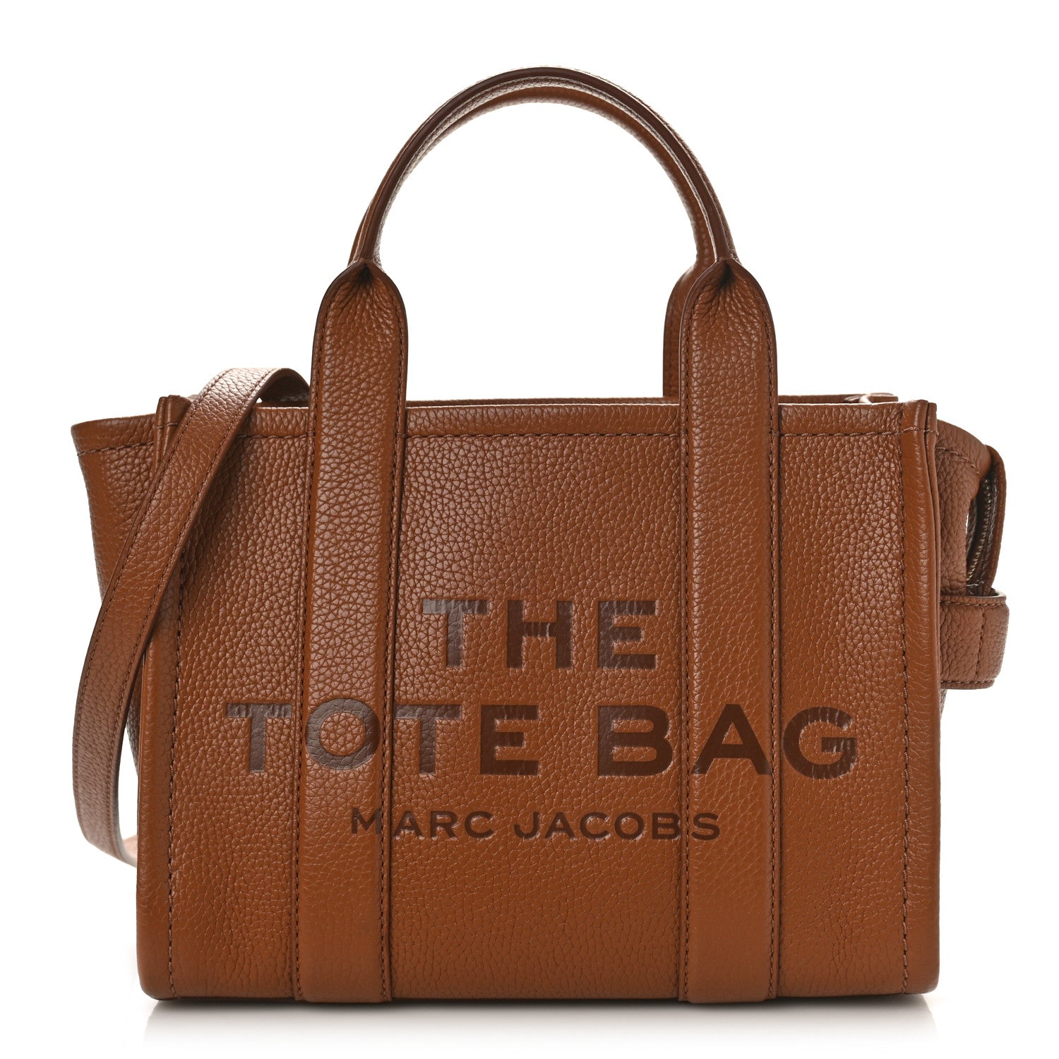 Marc Jacobs Grained Calfskin Small The Tote Bag Argan Oil 1 of 8