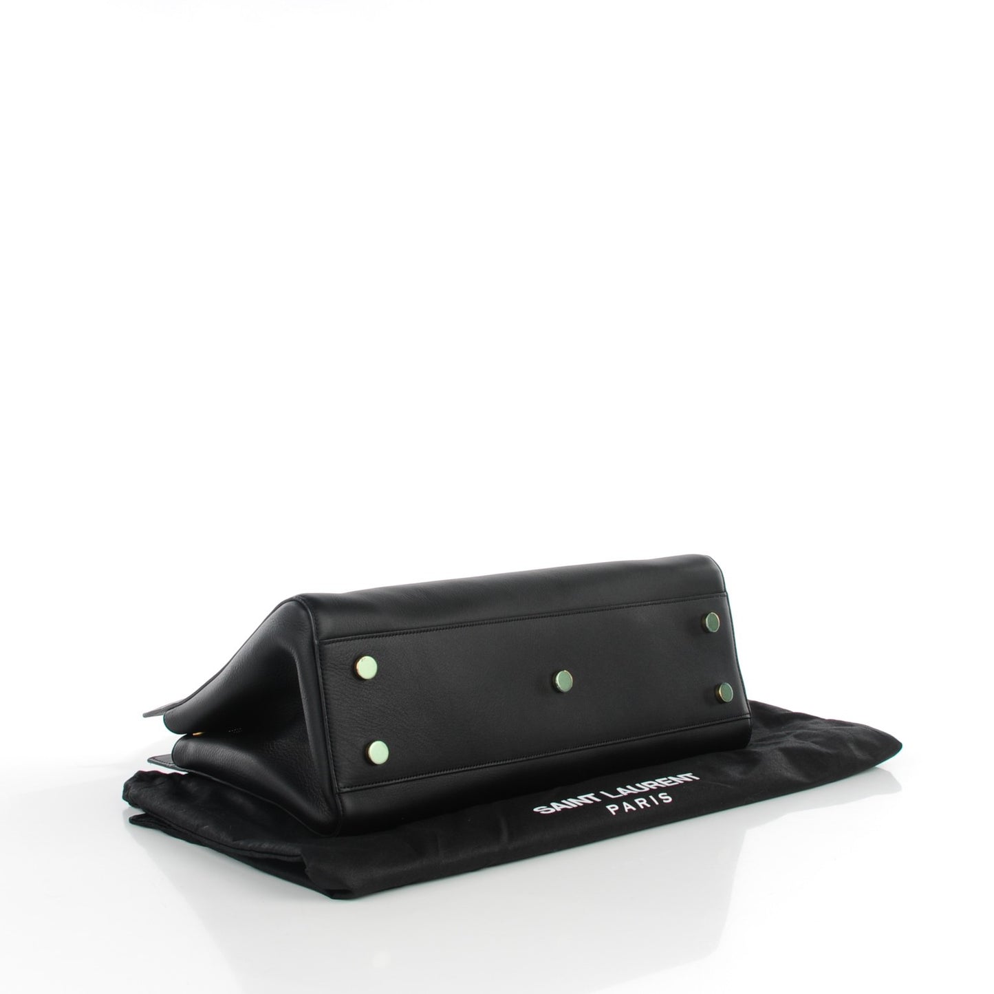 Smooth Calfskin Medium Cabas Rive Gauche Black