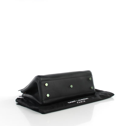 Saint Laurent Smooth Calfskin Medium Cabas Rive Gauche Black 4 of 7