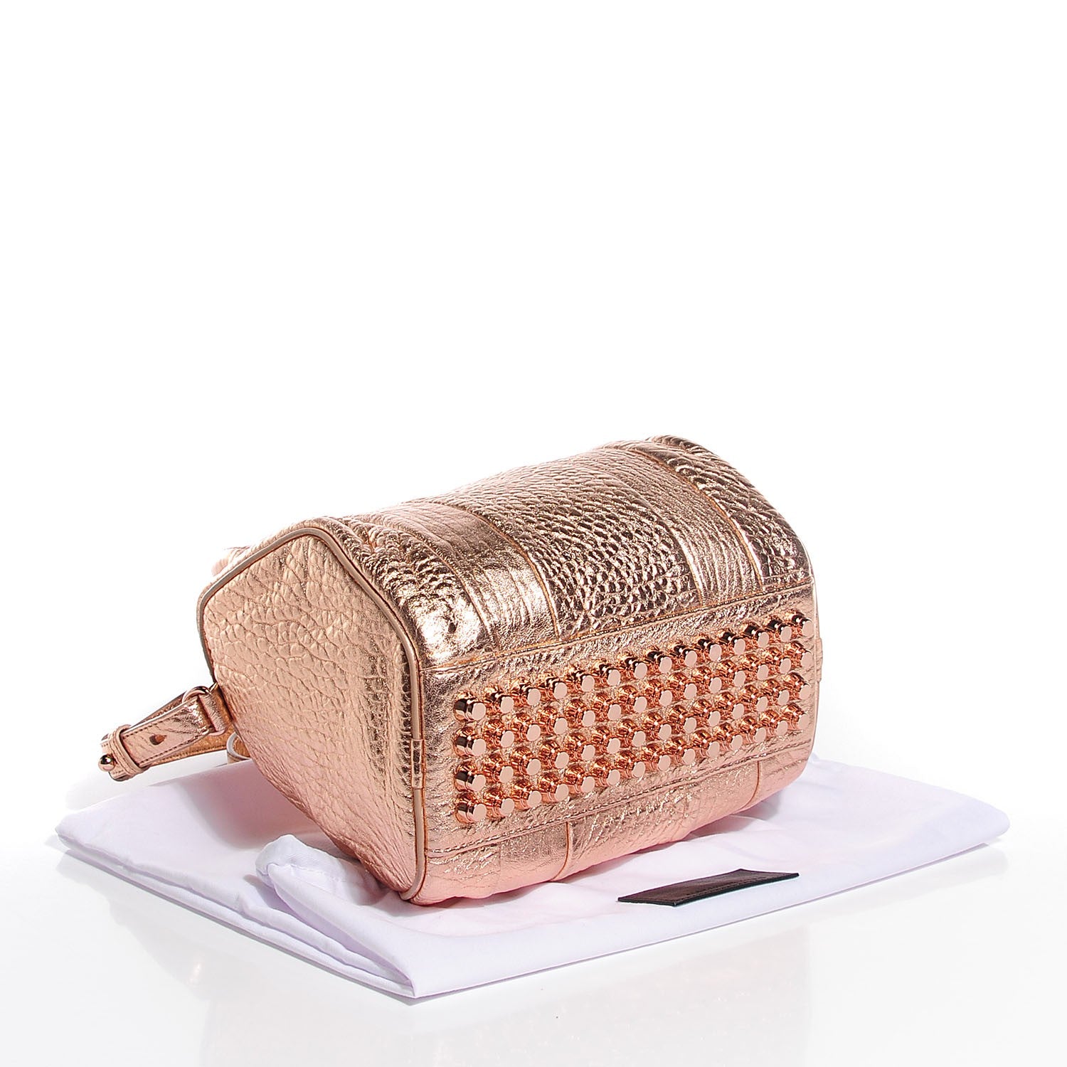 Alexander Wang Pebbled Lambskin Rockie Metallic Rose Gold 4 of 7