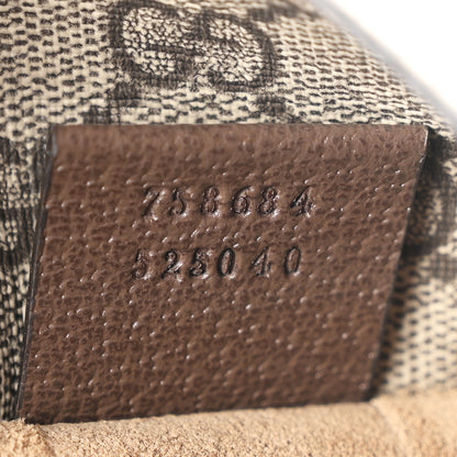 Gucci Tender GG Supreme Monogram Textured Dollar Calfskin Web Medium Jackie 1961 Crossbody Bag Beige Ebony New Acero 7 of 10