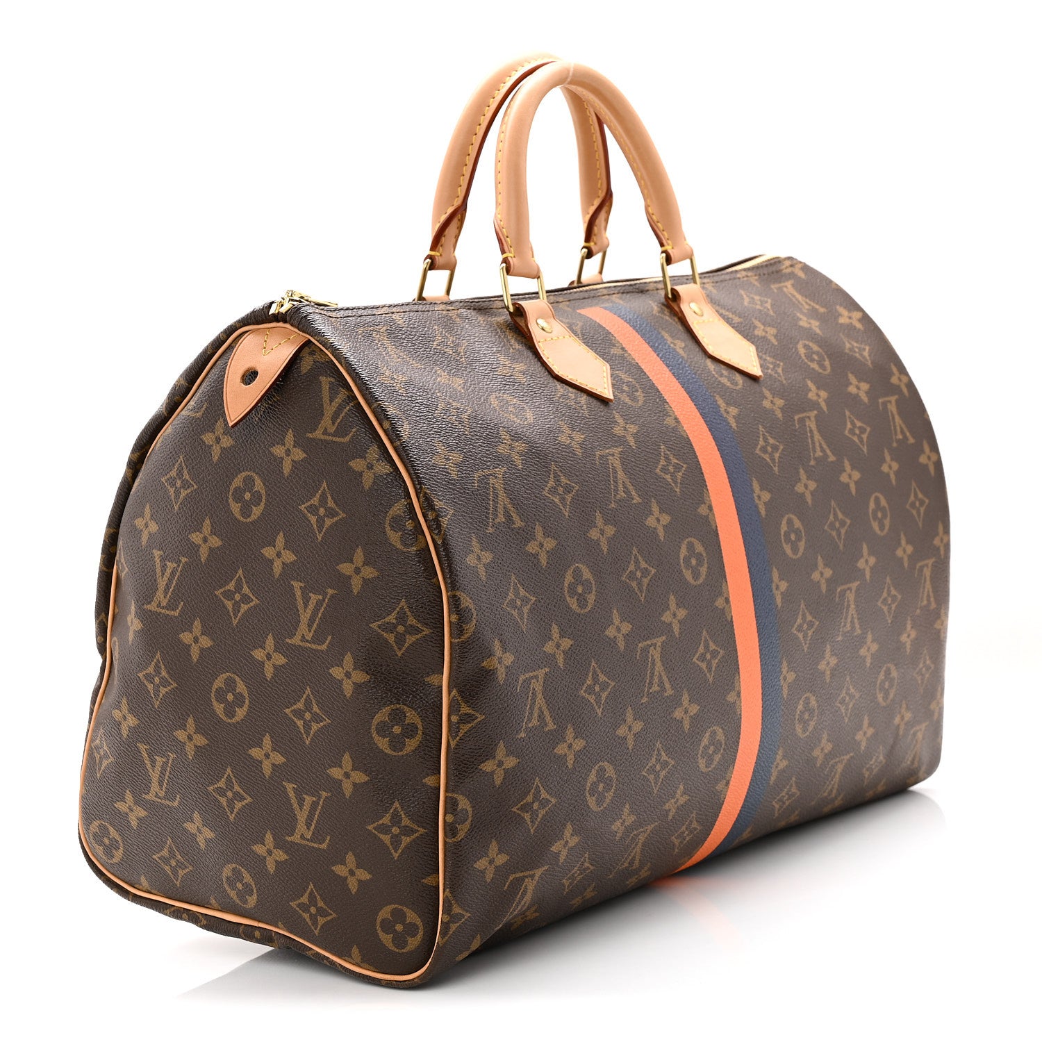 Louis Vuitton Monogram My LV Heritage Speedy 40 Orange Navy 5 of 19