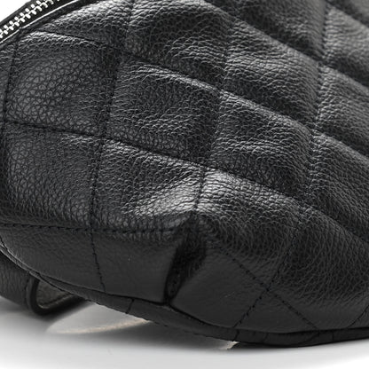 Chanel Grained Calfskin Quilted Waist Belt Bag Black 9 of 10