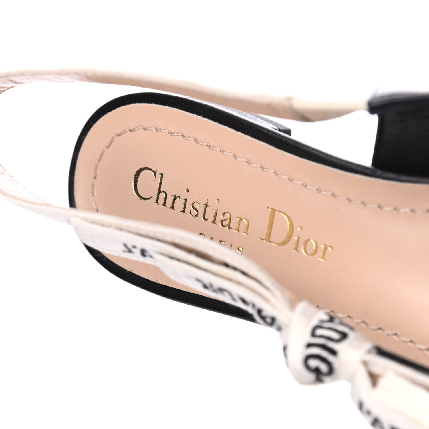 Christian Dior Lambskin Ribbon J'Adior Slingback Ballet Flats 35.5 Black 6 of 16