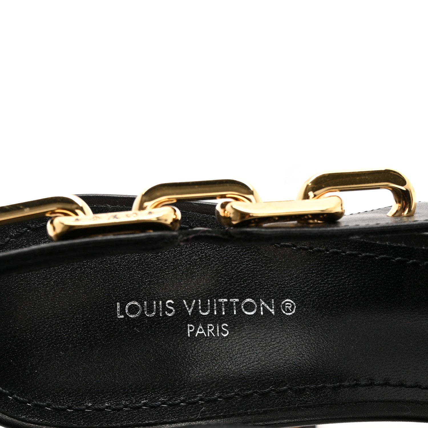 Louis Vuitton Calfskin Sparkle Slingback Pumps 38 Black 6 of 9