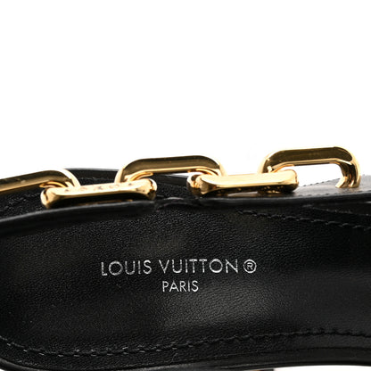 Louis Vuitton Calfskin Sparkle Slingback Pumps 38 Black 6 of 9