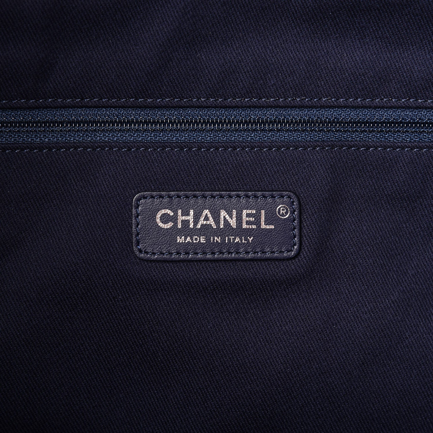 Chanel Canvas Large Shopping Tote Dark Blue 6 of 12