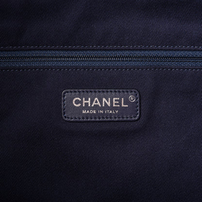 Chanel Canvas Large Shopping Tote Dark Blue 6 of 12