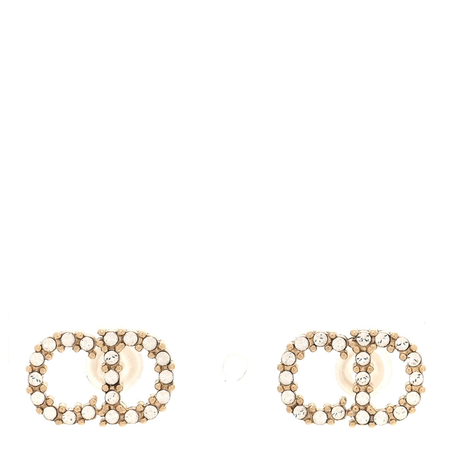 Strass Crystal CD Earrings Gold