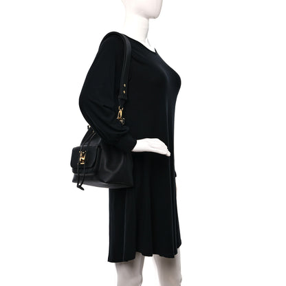 Louis Vuitton Calfskin Lockme Bucket MM Black 2 of 8