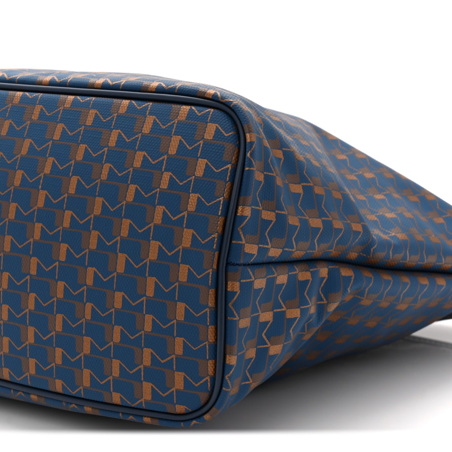 Grained Calfskin Canvas 1920 Oh! Tote Ruban MM  Indigo Bronze
