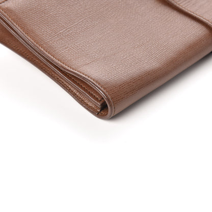Saint Laurent Textured Calfskin Y Ligne Clutch Brown 11 of 14