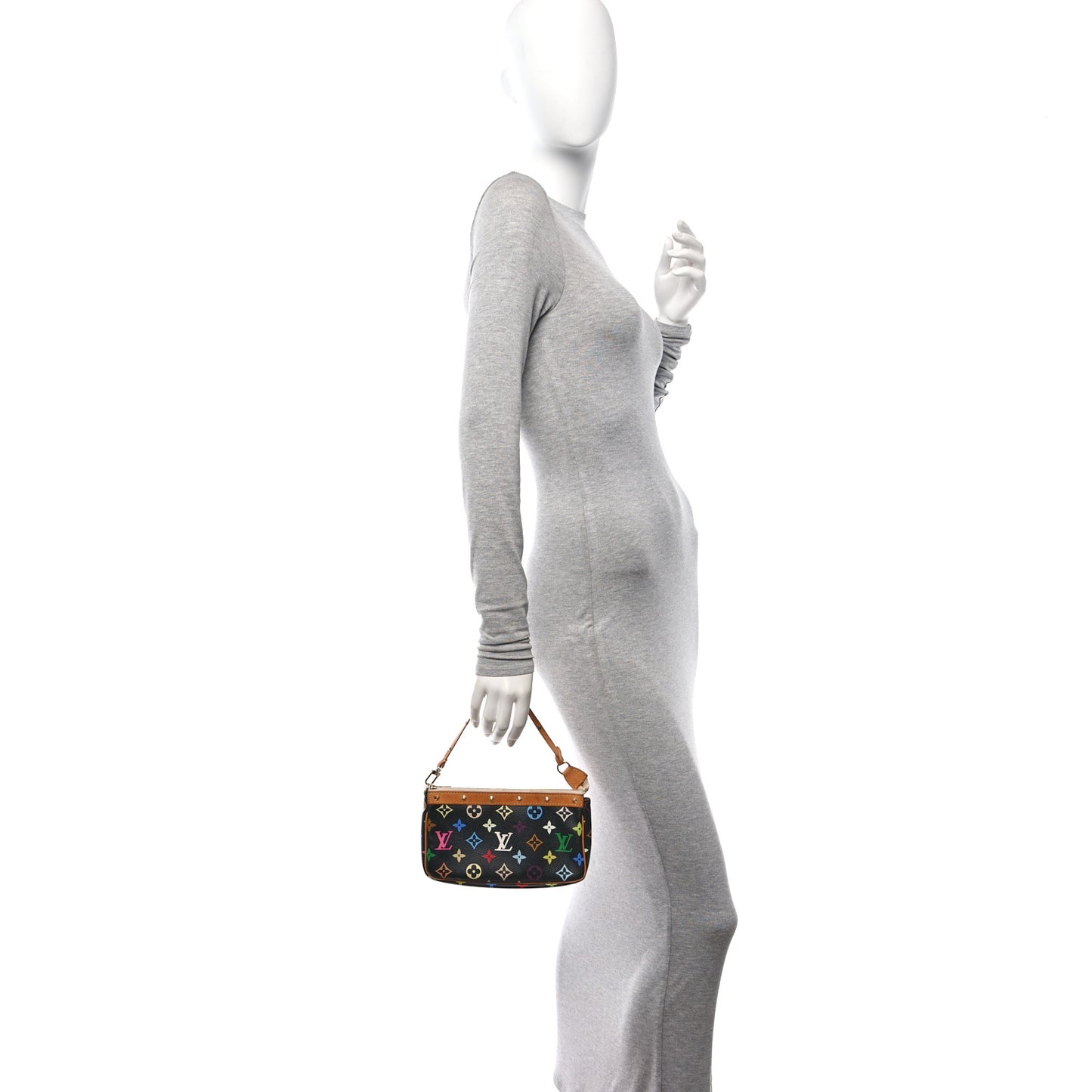Monogram Multicolor Pochette Accessories Black