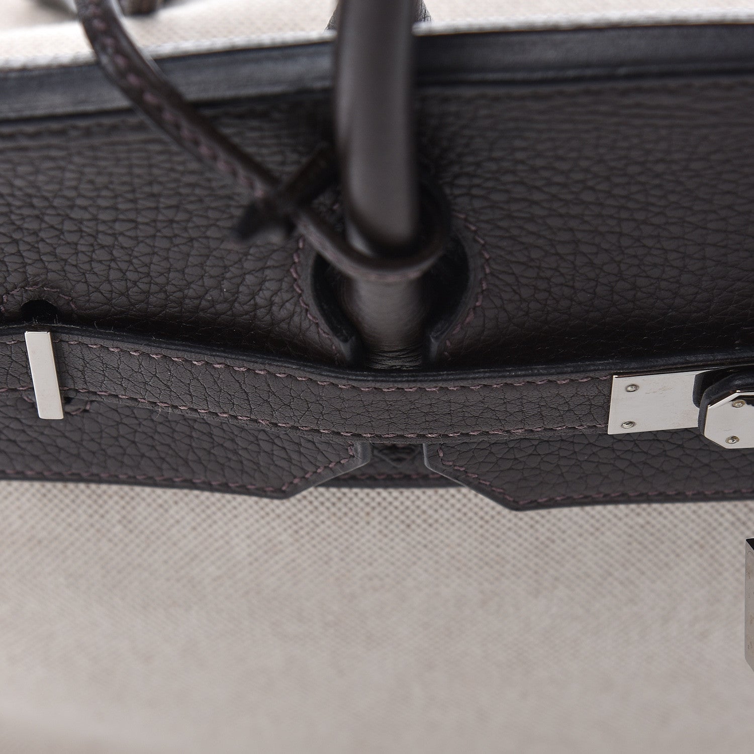 Hermes Toile Togo Birkin 40 Chocolate 35 of 37