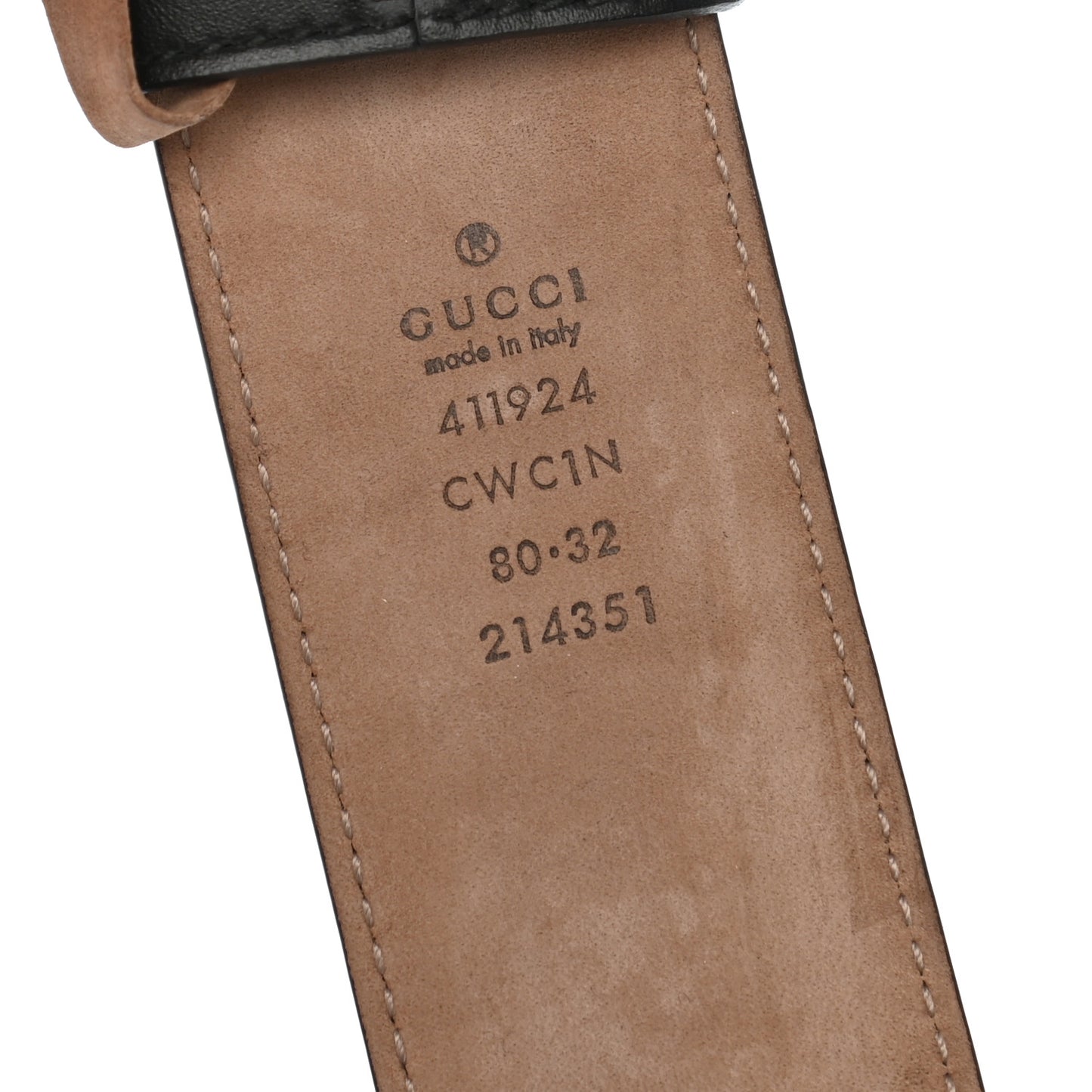 Guccissima Signature Interlocking G 40mm Belt 80 32 Black