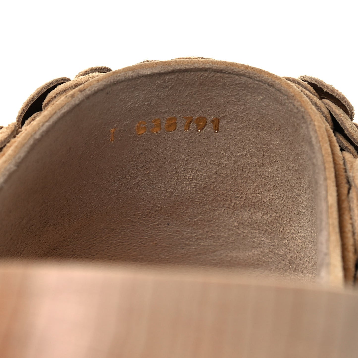 Suede Calfskin Camellia Mules 35 Beige