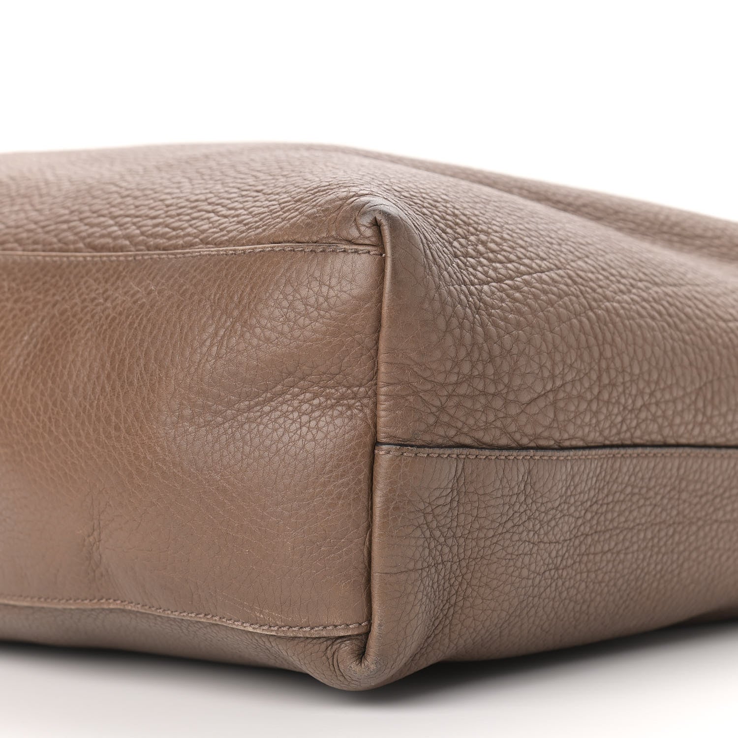 Gucci Pebbled Calfskin Twill Hobo Brown 8 of 17