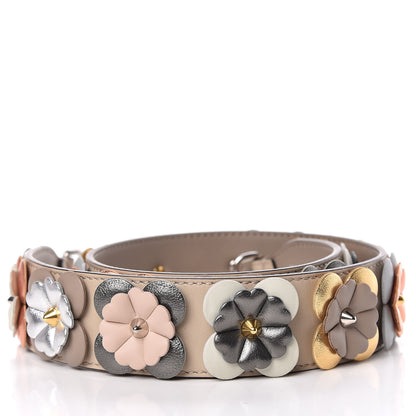 Fendi Calfskin Flowerland Studded Strap You Dove 2 of 5