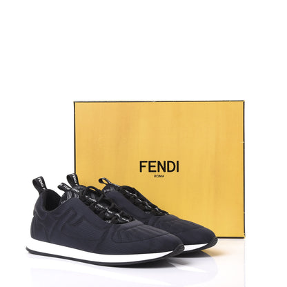 Fendi Nylon Womens FFreedom Sneakers 41 Blue Scuro Black White 11 of 11