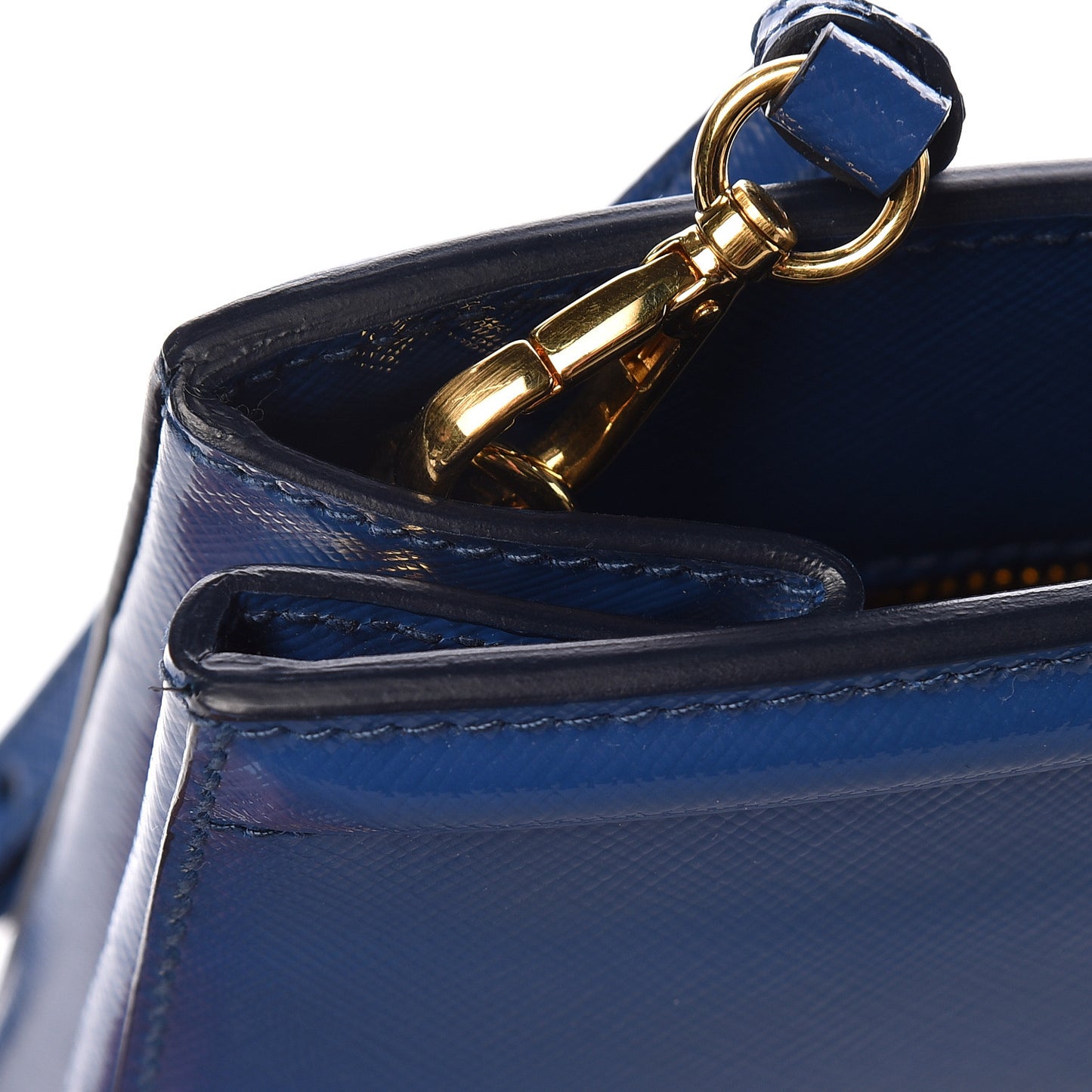 Saffiano Vernice Parabole Tote Azzurro