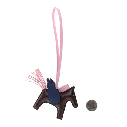 Hermes Milo Lambskin Grigri Rodeo Pegase Horse Bag Charm PM Rouge Sellier Mauve Sylvestre Bleu Saphir 2 of 5