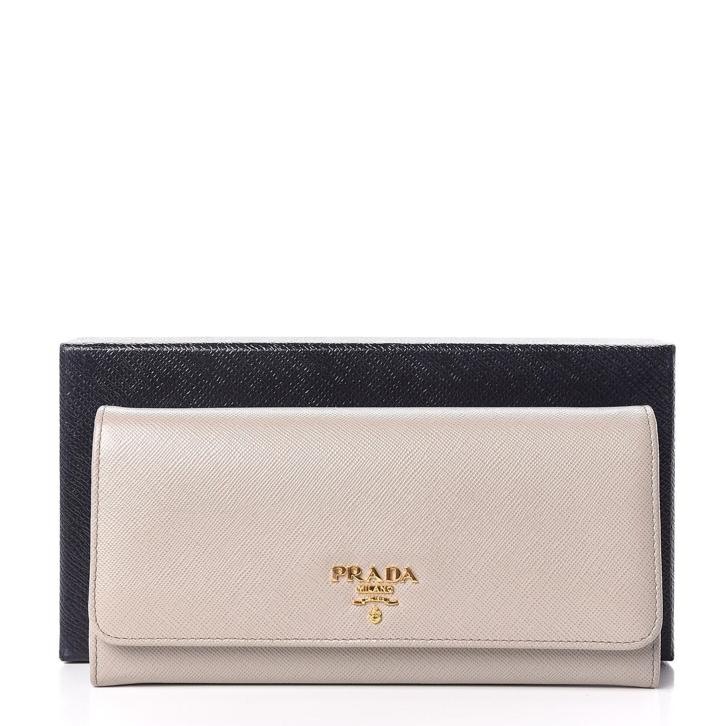 Saffiano Metal Continental Flap Wallet Pomice