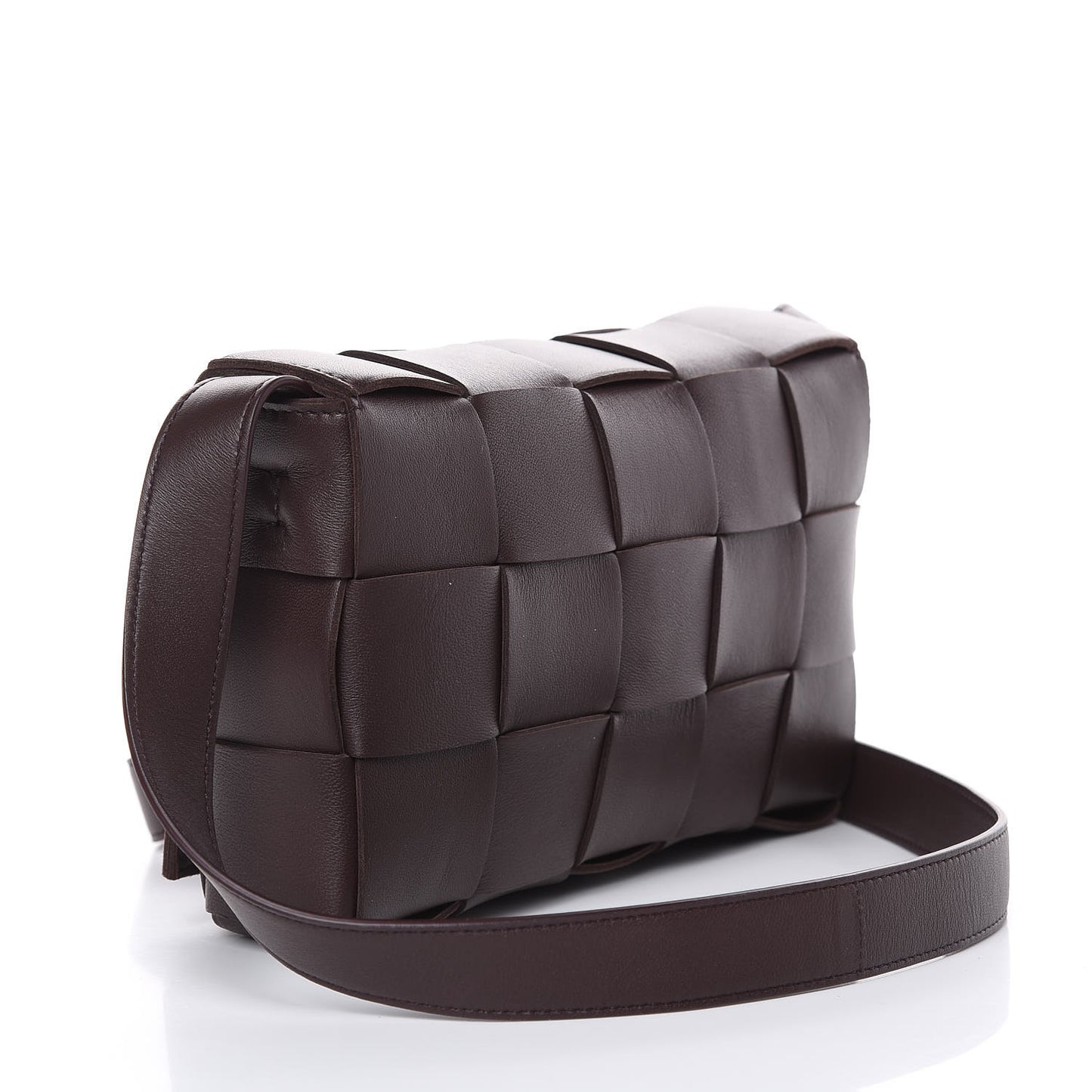 Lambskin Maxi Intrecciato Cassette Crossbody Bag Oxblod