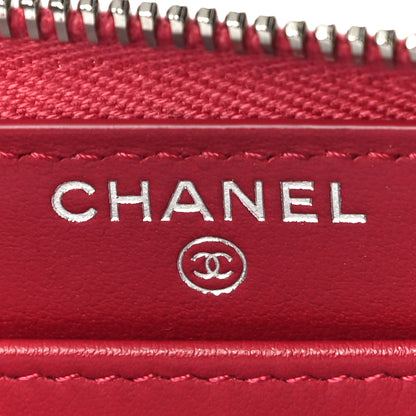 Chanel Caviar Quilted Large Gusset Zip Around Wallet Red 12 of 18