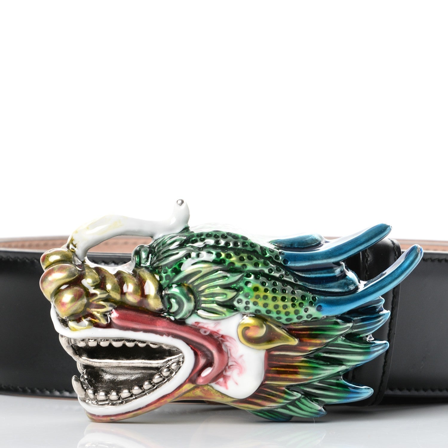 Gucci Calfskin Dragon Belt 80 32 Black 4 of 10