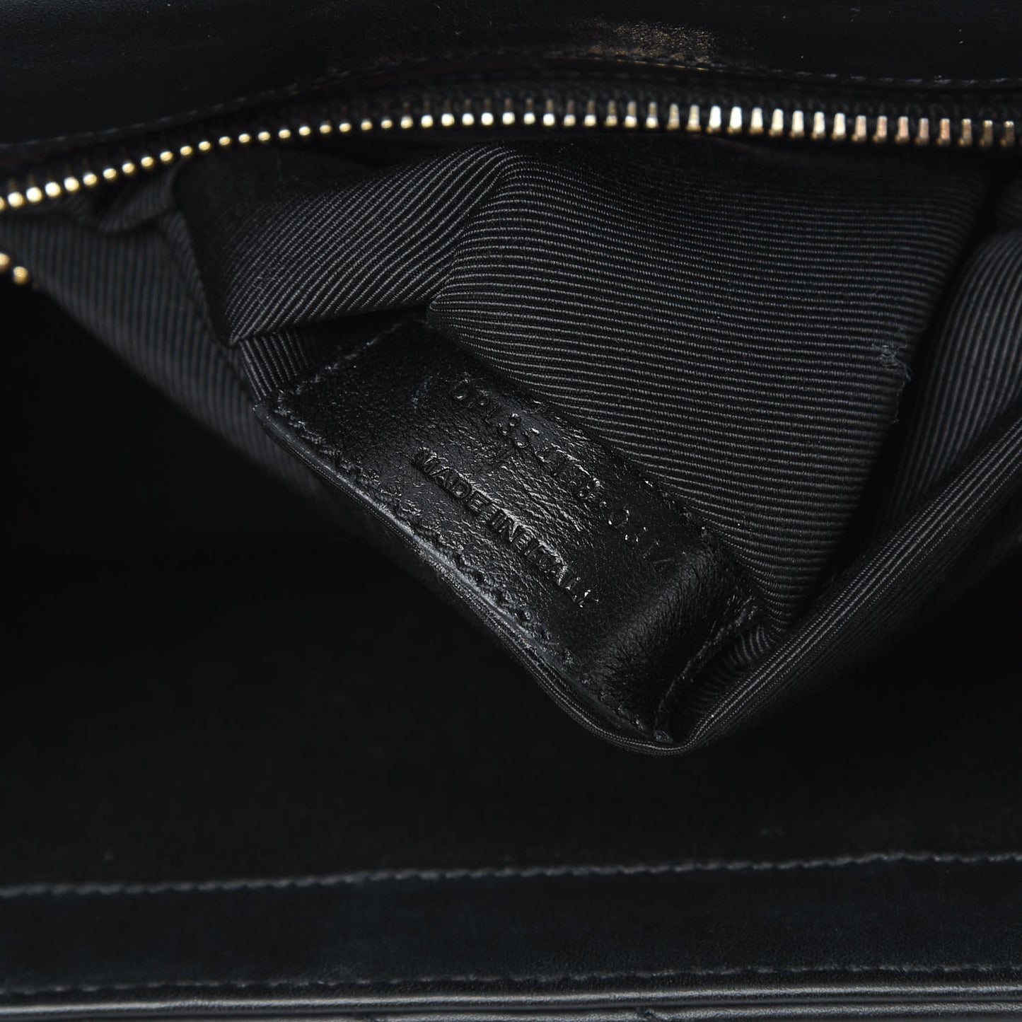 Smooth Calfskin Matelasse Chevron Large Monogram Satchel Black