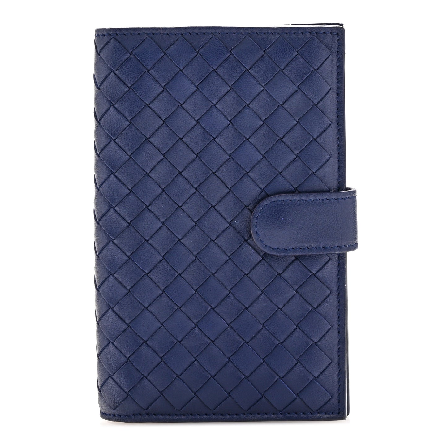 Nappa Intrecciato Continental Wallet Baltic Blue