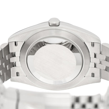 Rolex Stainless Steel 41mm Oyster Perpetual Datejust Watch Bright Blue Fluted 126300 4 of 5