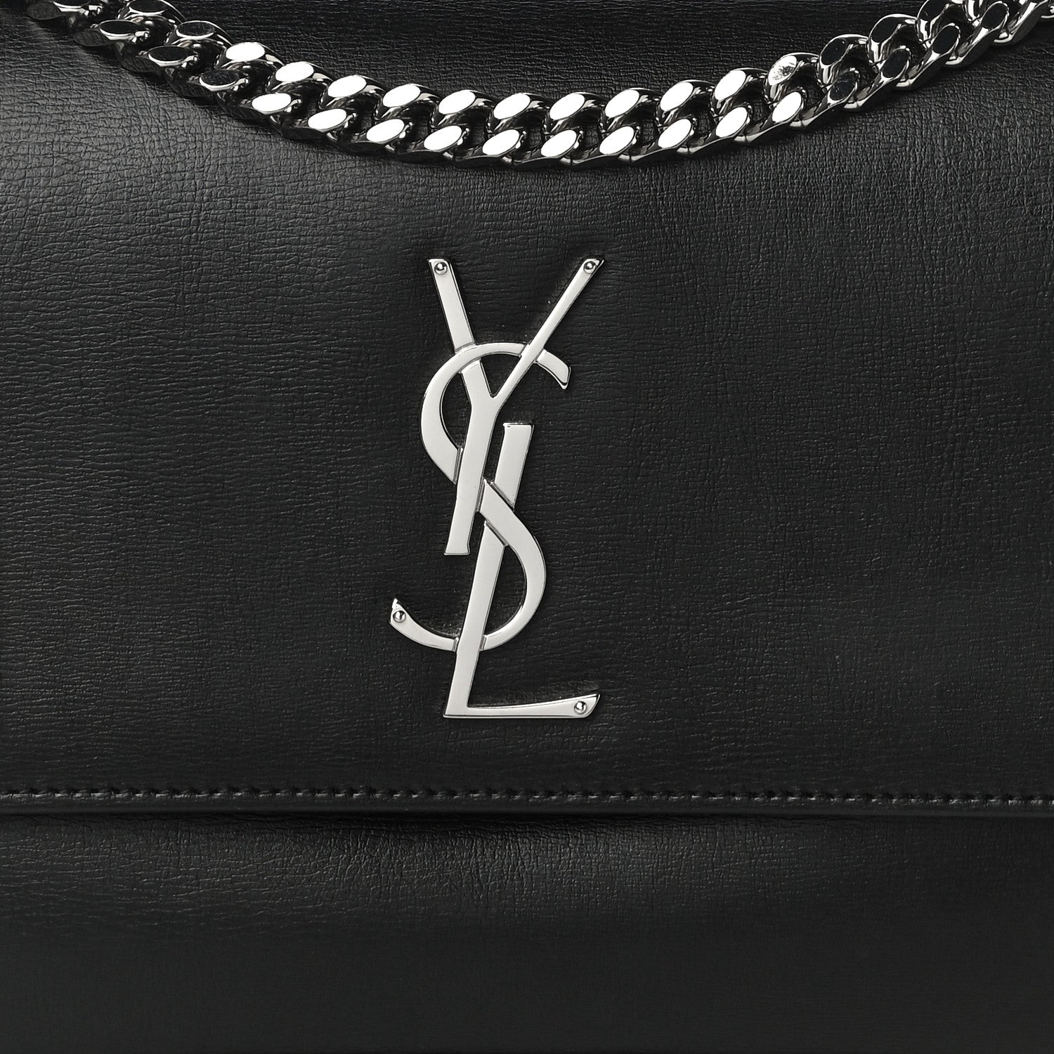 Saint Laurent Calfskin Medium Monogram Sunset Black 7 of 10