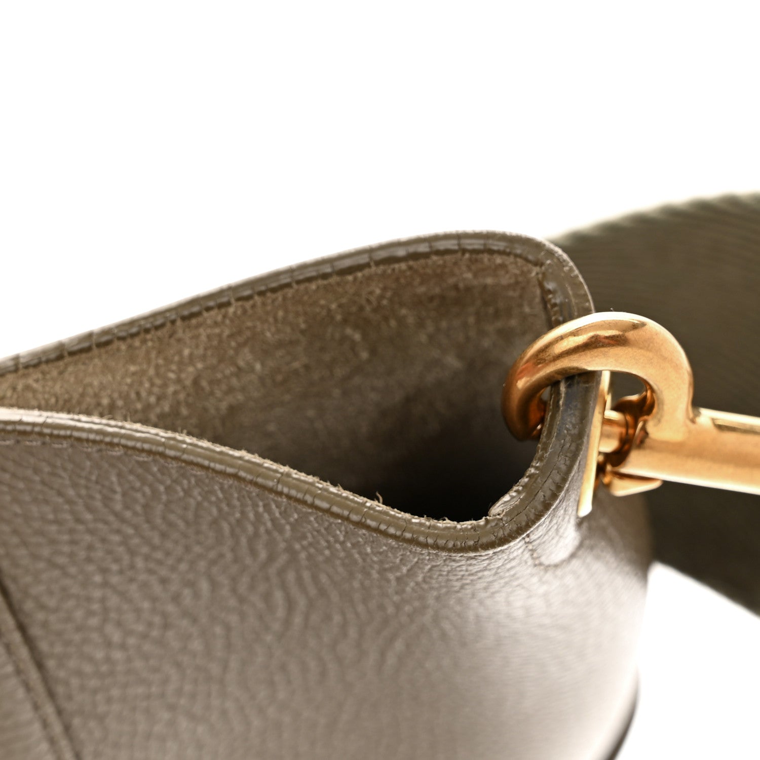 Celine Soft Grained Calfskin Sangle Bucket Bag Taupe 17 of 17