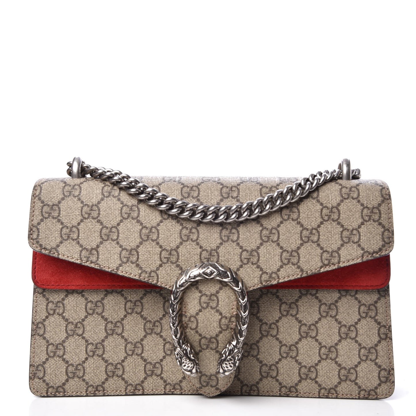 GG Supreme Monogram Small Dionysus Shoulder Bag Red