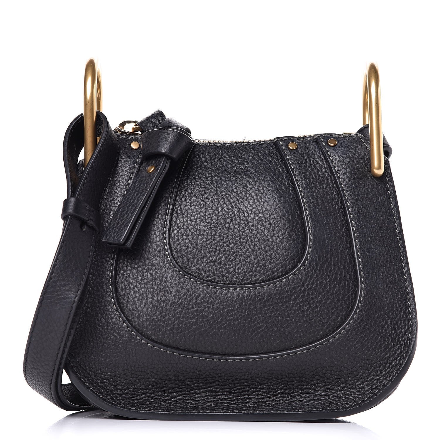 Chloe Grained Calfskin Nano Hayley Hobo Black 1 of 12