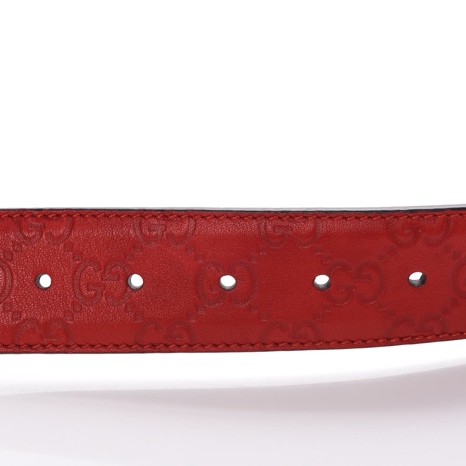 Gucci Guccissima Signature Interlocking G 40mm Belt 90 36 Red 9 of 9