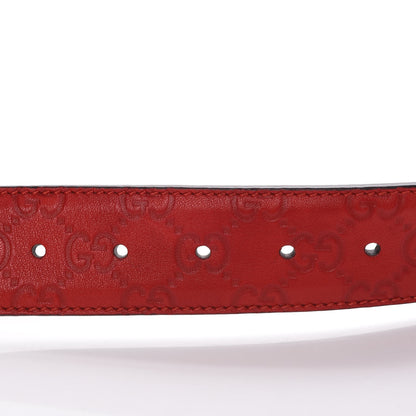 Gucci Guccissima Signature Interlocking G 40mm Belt 90 36 Red 9 of 9