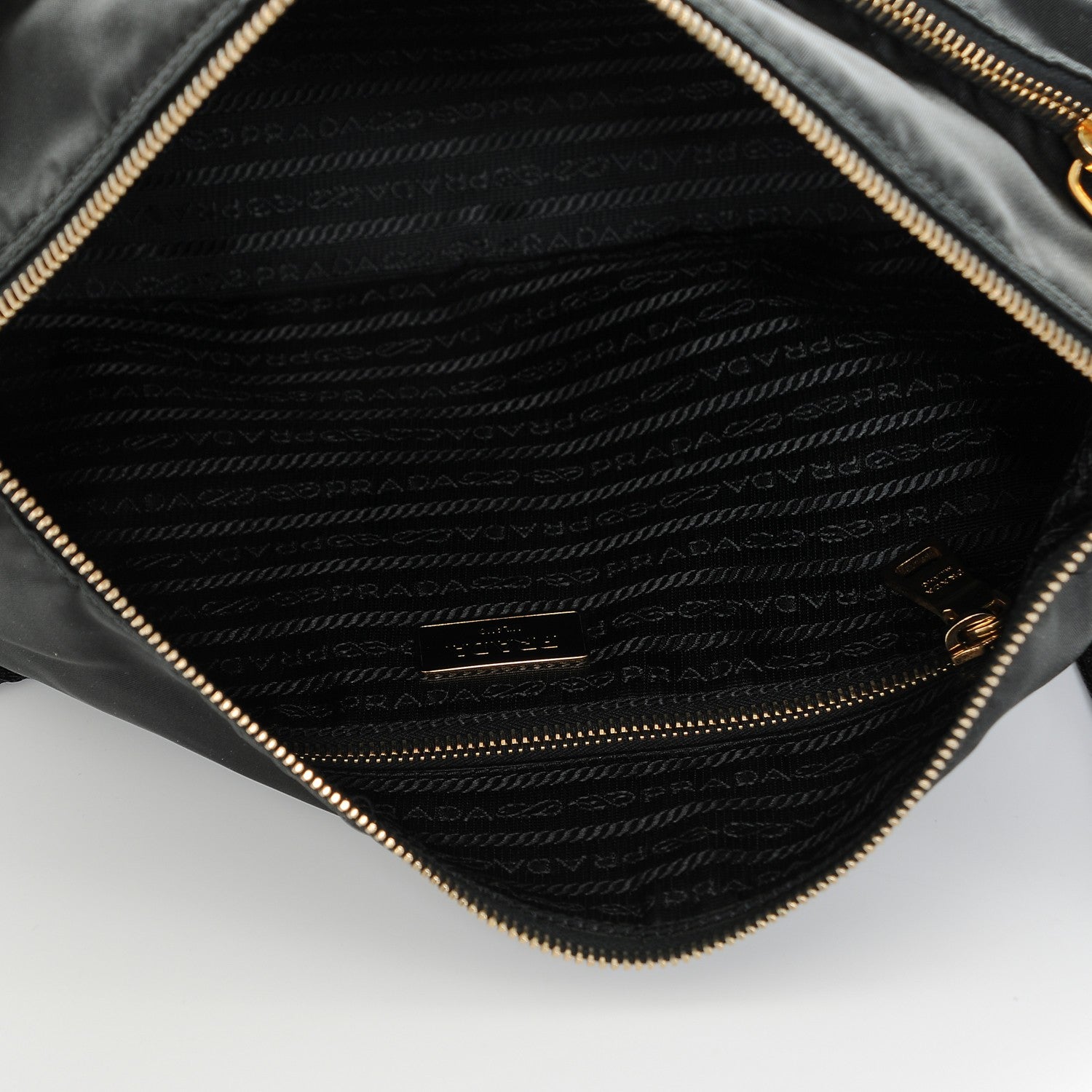 Prada Nylon Vela Colour Messenger Bag Black 5 of 6
