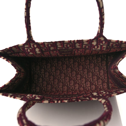 Christian Dior Oblique Medium Book Tote Burgundy Multicolor 4 of 8