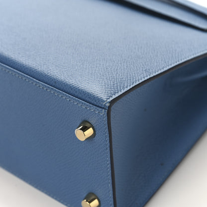 Hermes Epsom Kelly Sellier 25 Bleu Azur 10 of 17